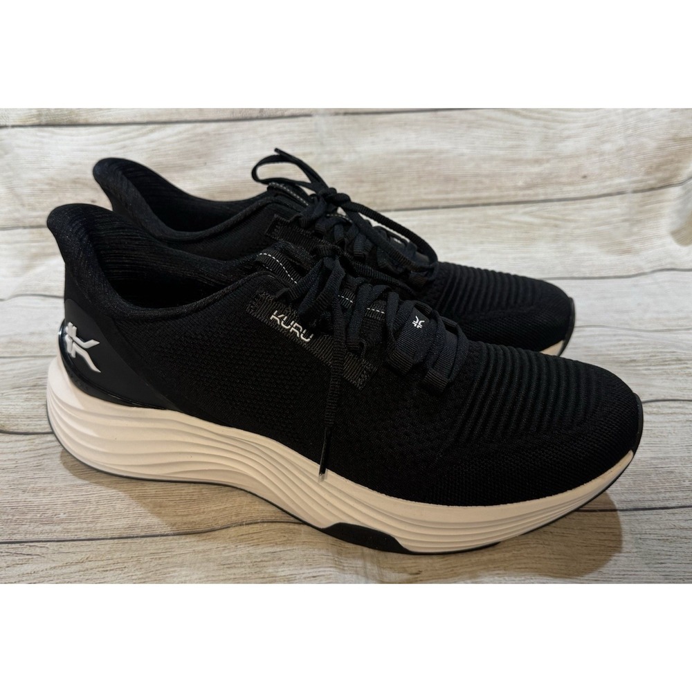 Mens Kuru Atom 2 Black Athletic Running Walking Shoes Sneakers Sz 10.5 M